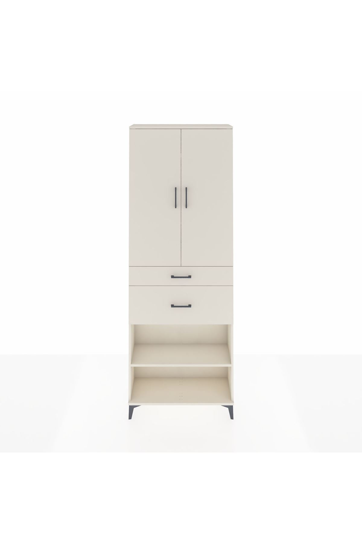 Arges Dolap 4 Raflı 2 Çekmeceli 2 Kapaklı 88x30x243 Aytaşı-Aytaşı