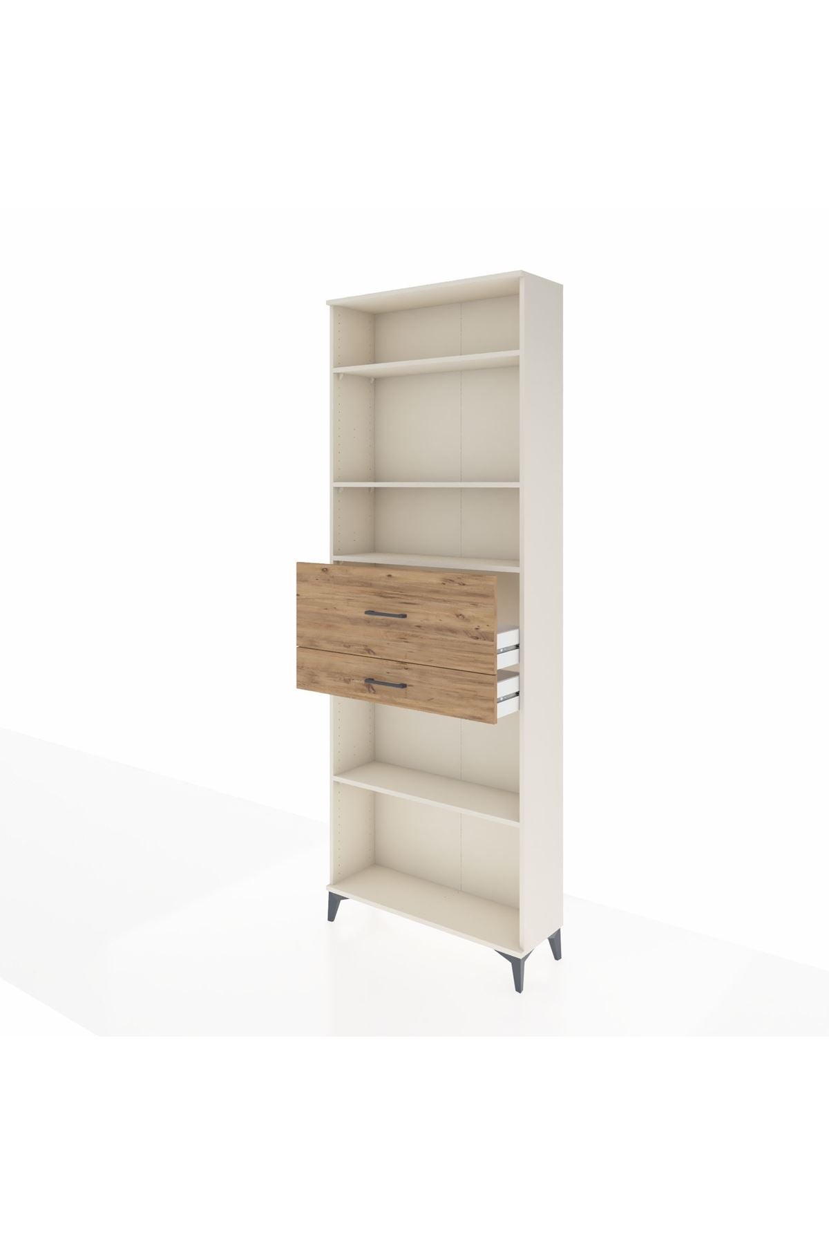 Arges Dolap 4 Raflı 2 Çekmeceli 88x30x243 Aytaşı-Çam