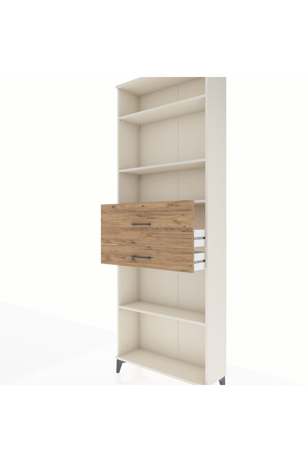 Arges Dolap 4 Raflı 2 Çekmeceli 88x30x243 Aytaşı-Çam