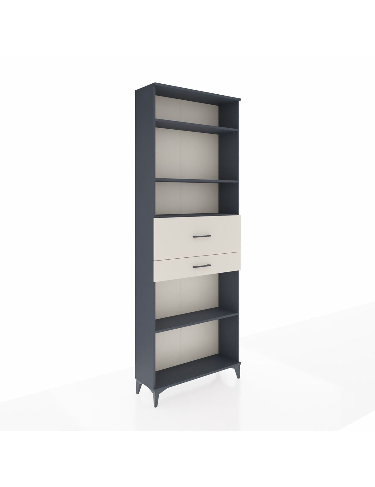 Arges Dolap 4 Raflı 2 Çekmeceli 88x30x243 Antrasit-Aytaşı