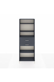 Arges Dolap 4 Raflı 2 Çekmeceli 88x30x243 Antrasit-Antrasit