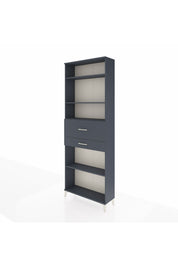 Arges Dolap 4 Raflı 2 Çekmeceli 88x30x243 Antrasit-Antrasit