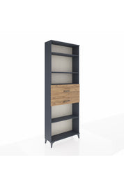 Arges Dolap 4 Raflı 2 Çekmeceli 88x30x243 Antrasit-Çam