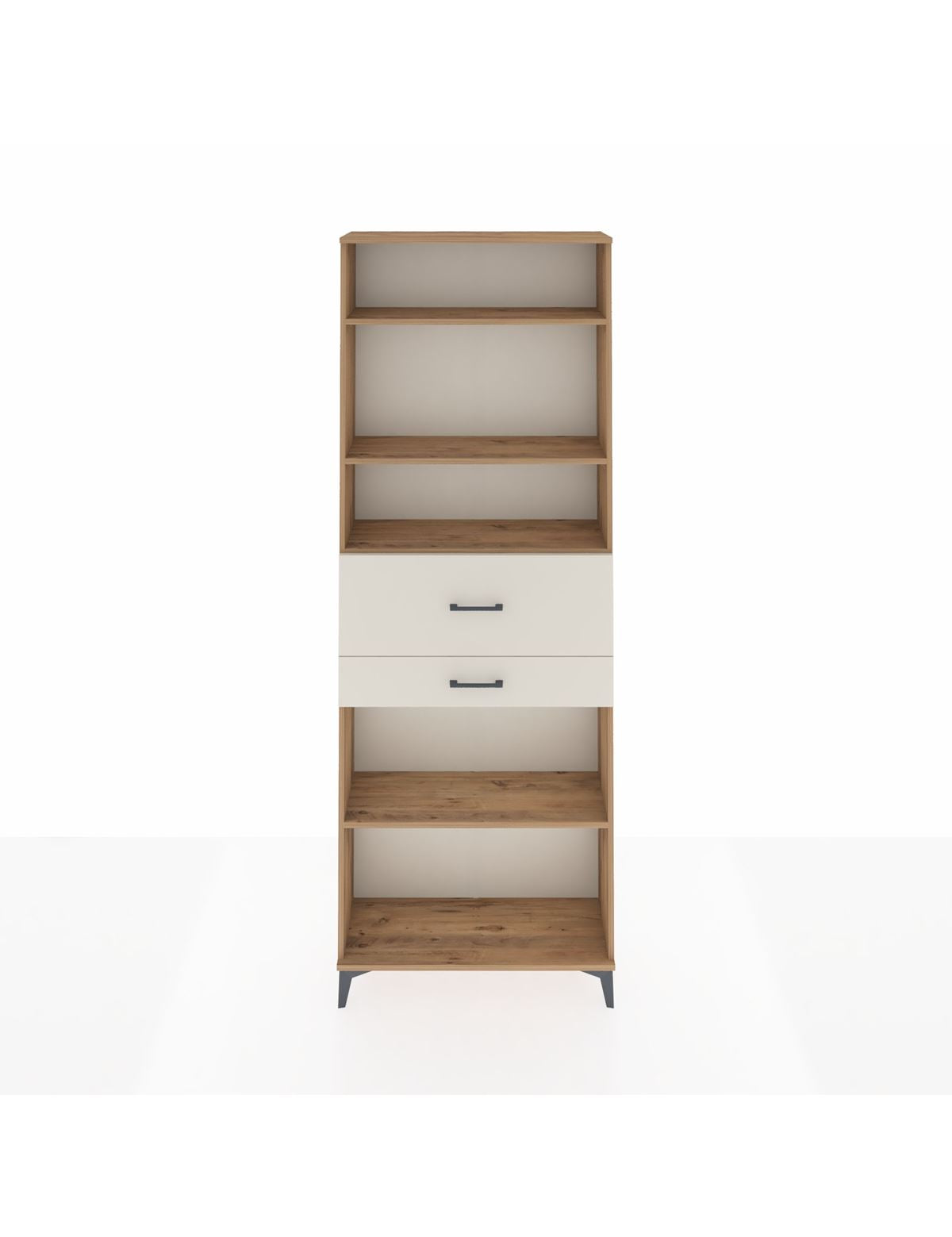 Arges Dolap 4 Raflı 2 Çekmeceli 88x30x243 Çam-Aytaşı