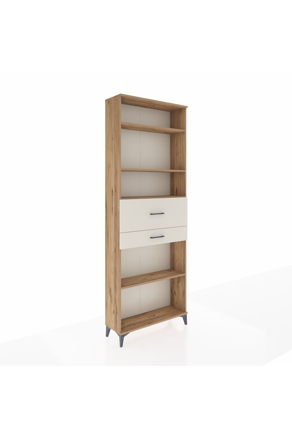 Arges Dolap 4 Raflı 2 Çekmeceli 88x30x243 Çam-Aytaşı