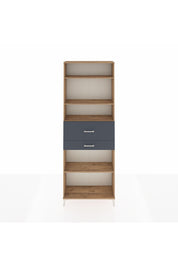 Arges Dolap 4 Raflı 2 Çekmeceli 88x30x243 Çam-Antrasit