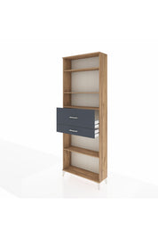 Arges Dolap 4 Raflı 2 Çekmeceli 88x30x243 Çam-Antrasit