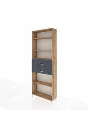 Arges Dolap 4 Raflı 2 Çekmeceli 88x30x243 Çam-Antrasit