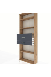 Arges Dolap 4 Raflı 2 Çekmeceli 88x30x243 Çam-Antrasit