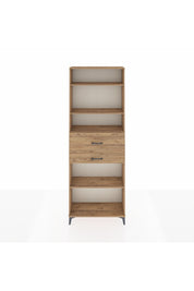 Arges Dolap 4 Raflı 2 Çekmeceli 88x30x243 Çam-Çam