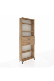 Arges Dolap 4 Raflı 2 Çekmeceli 88x30x243 Çam-Çam