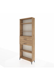 Arges Dolap 4 Raflı 2 Çekmeceli 88x30x243 Çam-Çam