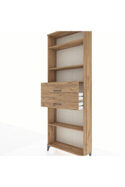 Arges Dolap 4 Raflı 2 Çekmeceli 88x30x243 Çam-Çam