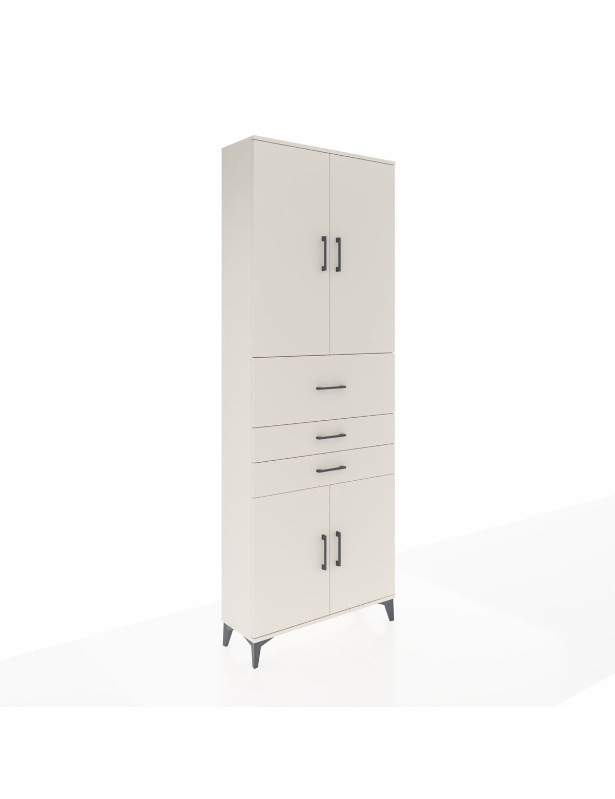 Arges Dolap 4 Raflı 3 Çekmeceli 4 Kapaklı 88x30x243 Aytaşı-Aytaşı