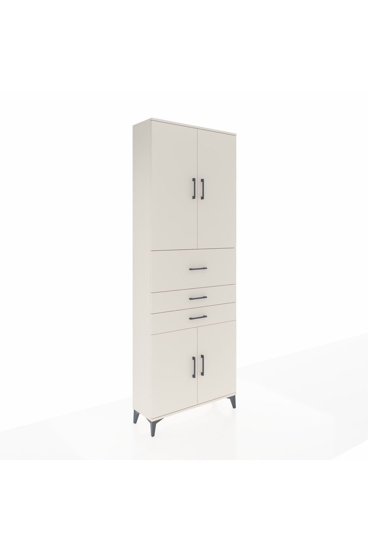 Arges Dolap 4 Raflı 3 Çekmeceli 4 Kapaklı 88x30x243 Aytaşı-Aytaşı