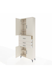 Arges Dolap 4 Raflı 3 Çekmeceli 4 Kapaklı 88x30x243 Aytaşı-Aytaşı