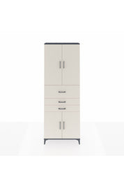 Arges Dolap 4 Raflı 3 Çekmeceli 4 Kapaklı 88x30x243 Antrasit-Aytaşı