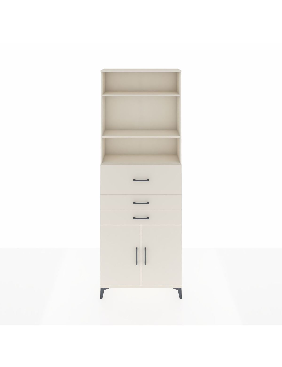 Arges Dolap 4 Raflı 3 Çekmeceli 2 Kapaklı 88x30x243 Aytaşı-Aytaşı