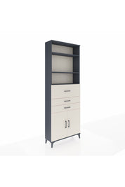 Arges Dolap 4 Raflı 3 Çekmeceli 2 Kapaklı 88x30x243 Antrasit-Aytaşı