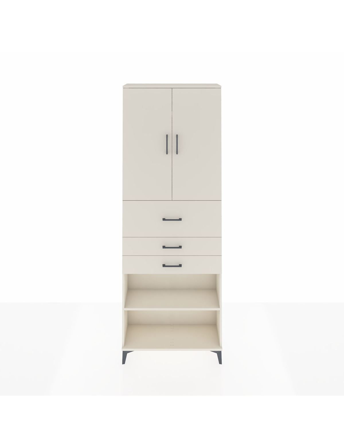 Arges Dolap 4 Raflı 3 Çekmeceli 2 Kapaklı 88x30x243 Aytaşı-Aytaşı