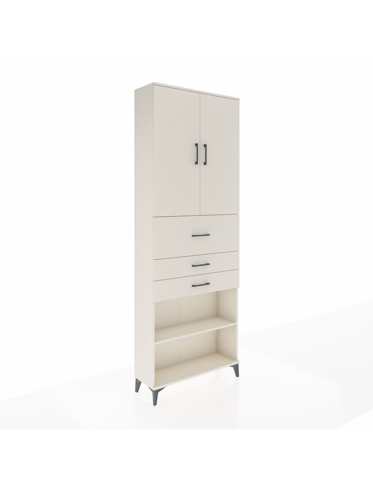 Arges Dolap 4 Raflı 3 Çekmeceli 2 Kapaklı 88x30x243 Aytaşı-Aytaşı