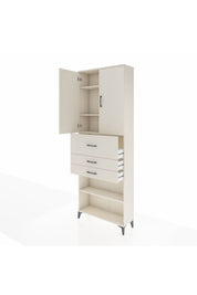 Arges Dolap 4 Raflı 3 Çekmeceli 2 Kapaklı 88x30x243 Aytaşı-Aytaşı
