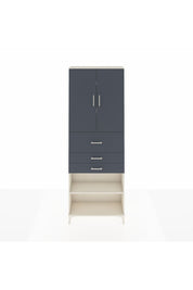 Arges Dolap 4 Raflı 3 Çekmeceli 2 Kapaklı 88x30x243 Aytaşı-Antrasit