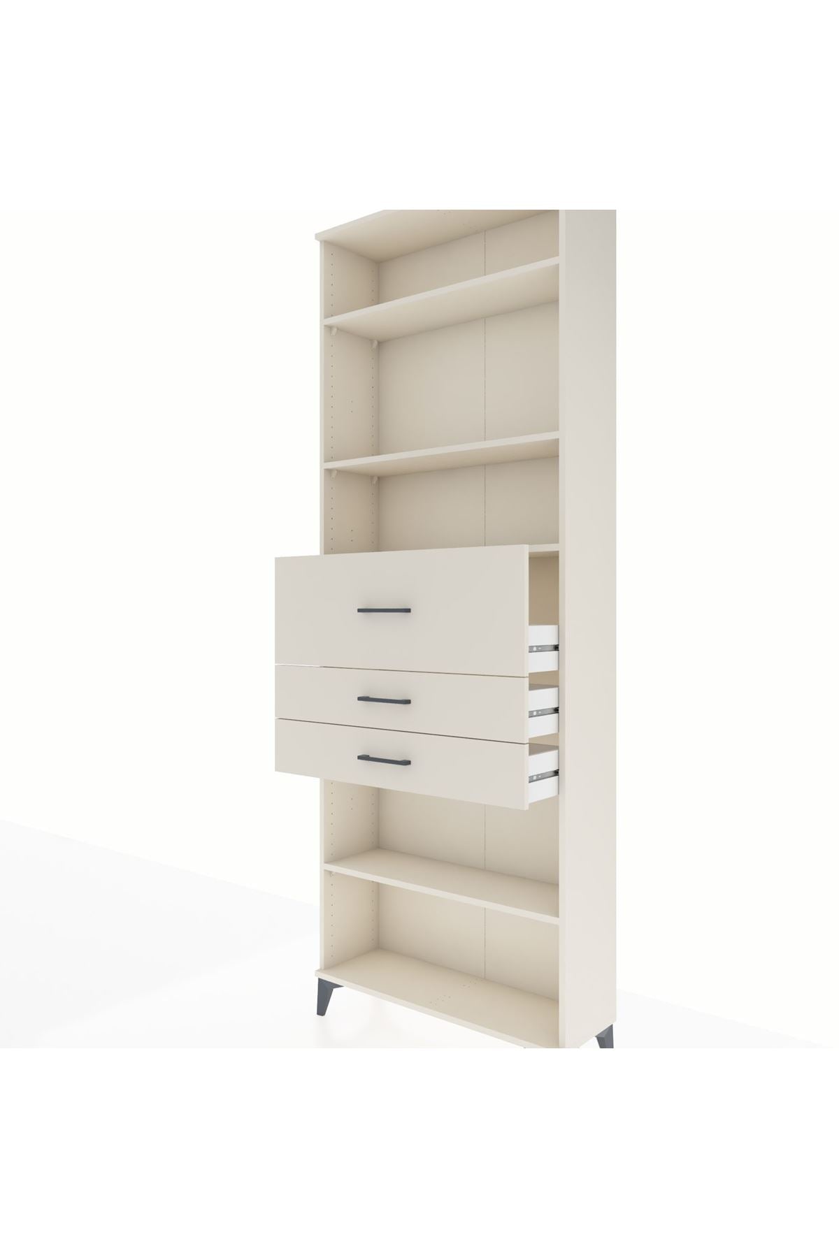 Arges Dolap 4 Raflı 3 Çekmeceli 88x30x243 Aytaşı-Aytaşı