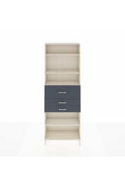 Arges Dolap 4 Raflı 3 Çekmeceli 88x30x243 Aytaşı-Antrasit