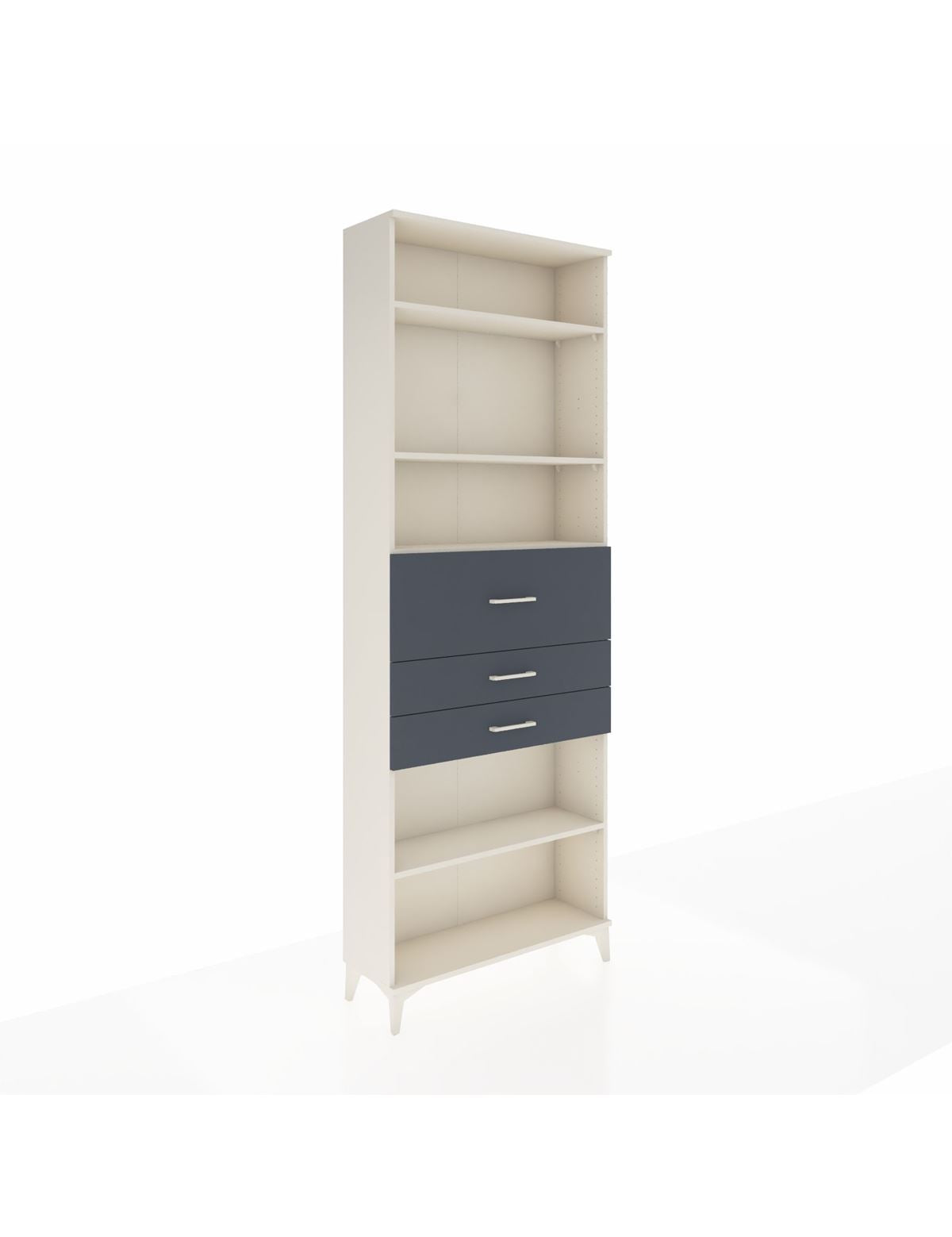 Arges Dolap 4 Raflı 3 Çekmeceli 88x30x243 Aytaşı-Antrasit