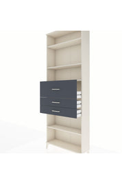 Arges Dolap 4 Raflı 3 Çekmeceli 88x30x243 Aytaşı-Antrasit