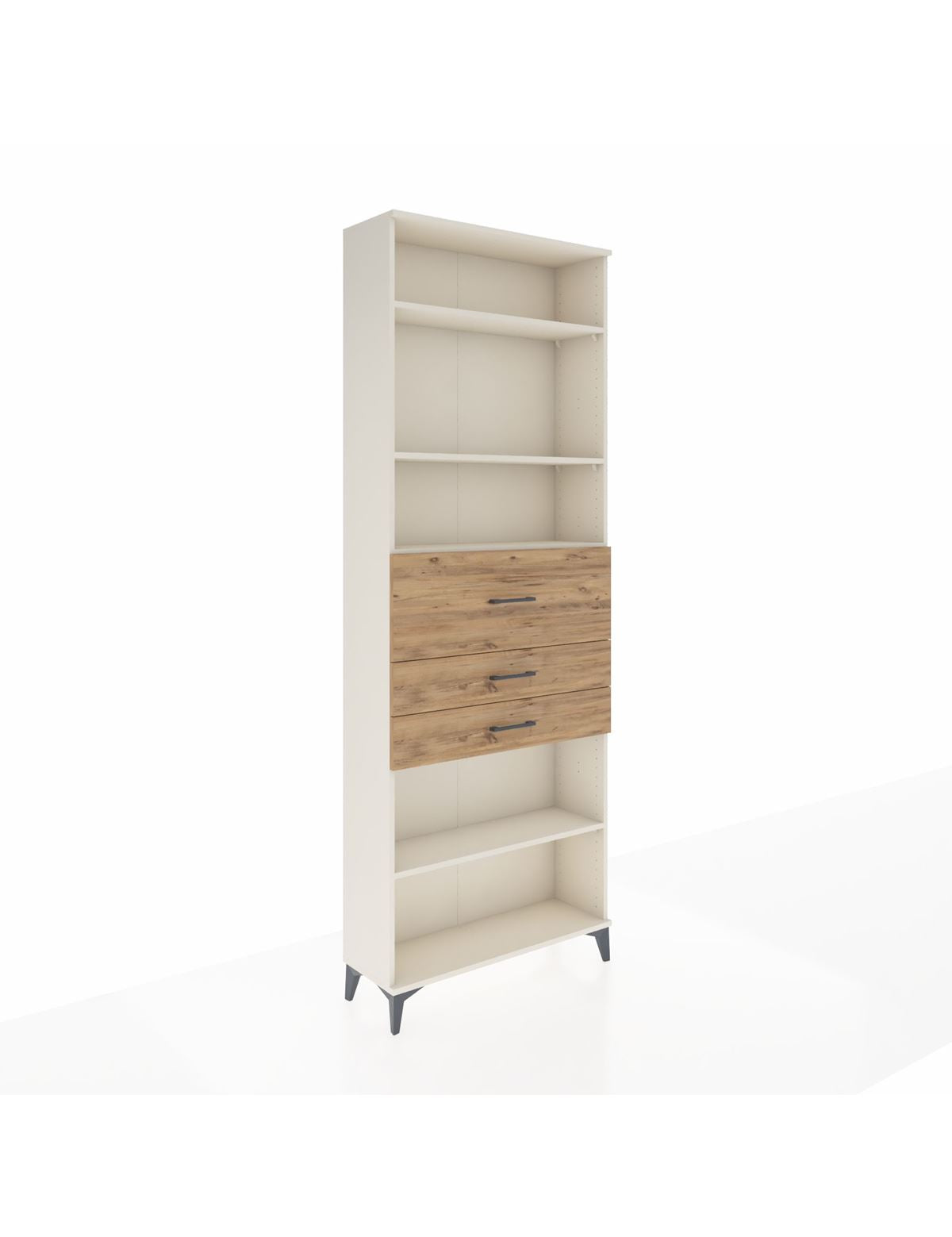 Arges Dolap 4 Raflı 3 Çekmeceli 88x30x243 Aytaşı-Çam