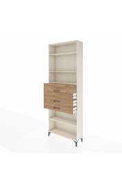 Arges Dolap 4 Raflı 3 Çekmeceli 88x30x243 Aytaşı-Çam