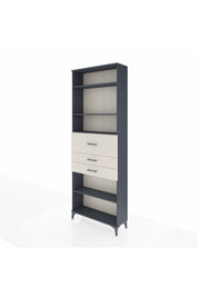 Arges Dolap 4 Raflı 3 Çekmeceli 88x30x243 Antrasit-Aytaşı