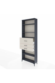 Arges Dolap 4 Raflı 3 Çekmeceli 88x30x243 Antrasit-Aytaşı