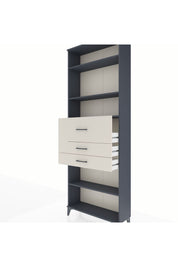 Arges Dolap 4 Raflı 3 Çekmeceli 88x30x243 Antrasit-Aytaşı