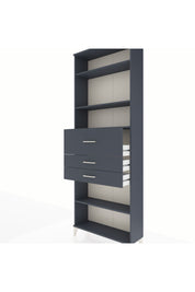 Arges Dolap 4 Raflı 3 Çekmeceli 88x30x243 Antrasit-Antrasit