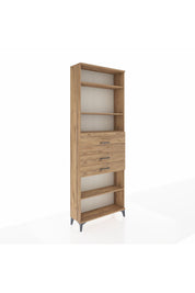 Arges Dolap 4 Raflı 3 Çekmeceli 88x30x243 Çam-Çam