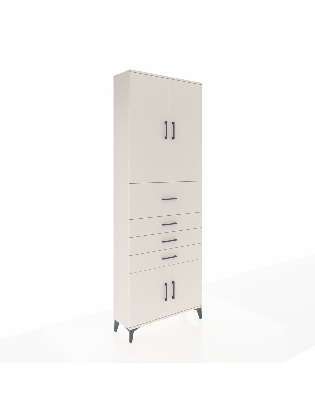 Arges Dolap 4 Raflı 4 Çekmeceli 4 Kapaklı 88x30x243 Aytaşı-Aytaşı