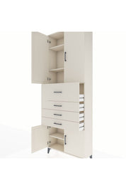 Arges Dolap 4 Raflı 4 Çekmeceli 4 Kapaklı 88x30x243 Aytaşı-Aytaşı