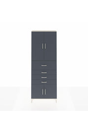 Arges Dolap 4 Raflı 4 Çekmeceli 4 Kapaklı 88x30x243 Aytaşı-Antrasit
