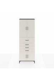 Arges Dolap 4 Raflı 4 Çekmeceli 4 Kapaklı 88x30x243 Antrasit-Aytaşı