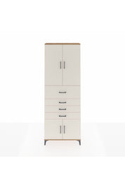 Arges Dolap 4 Raflı 4 Çekmeceli 4 Kapaklı 88x30x243 Çam-Aytaşı