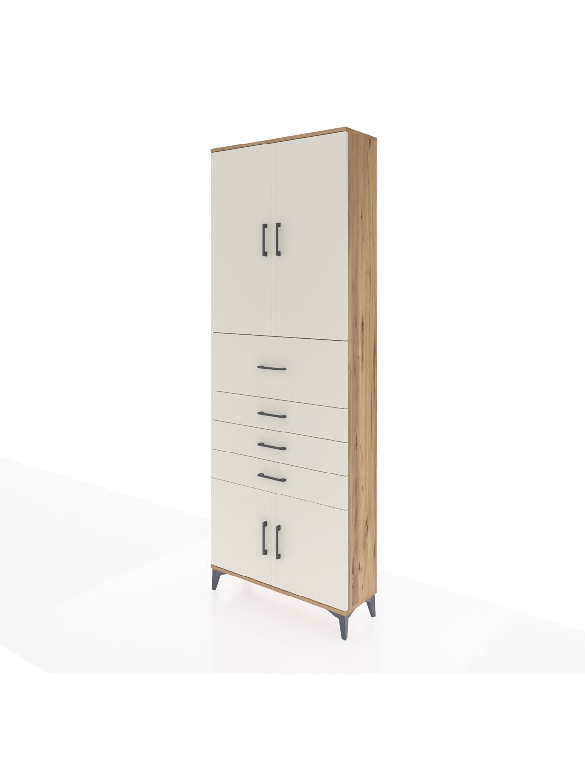 Arges Dolap 4 Raflı 4 Çekmeceli 4 Kapaklı 88x30x243 - S33M117V7A