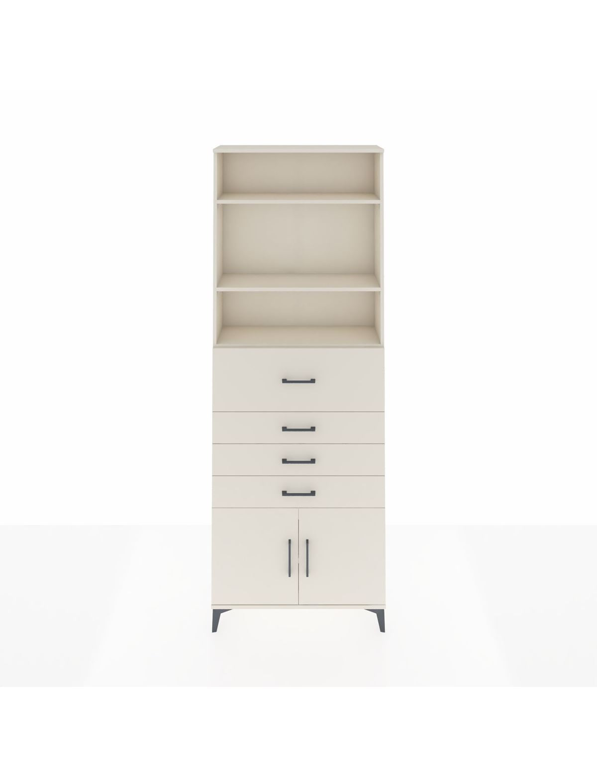 Arges Dolap 4 Raflı 4 Çekmeceli 2 Kapaklı 88x30x243 Aytaşı-Aytaşı