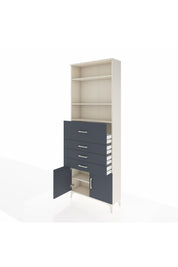 Arges Dolap 4 Raflı 4 Çekmeceli 2 Kapaklı 88x30x243 Aytaşı-Antrasit