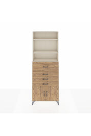 Arges Dolap 4 Raflı 4 Çekmeceli 2 Kapaklı 88x30x243 Aytaşı-Çam