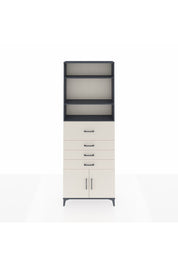 Arges Dolap 4 Raflı 4 Çekmeceli 2 Kapaklı 88x30x243 Antrasit-Aytaşı