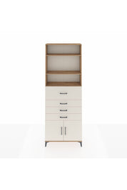 Arges Dolap 4 Raflı 4 Çekmeceli 2 Kapaklı 88x30x243 Çam-Aytaşı
