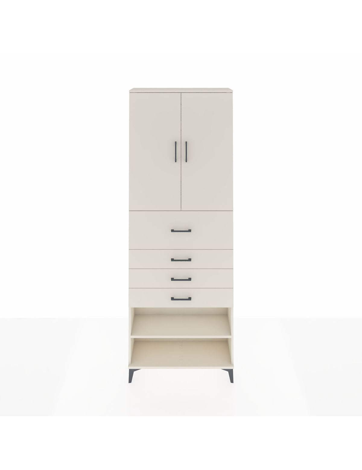 Arges Dolap 4 Raflı 4 Çekmeceli 2 Kapaklı 88x30x243 Aytaşı-Aytaşı